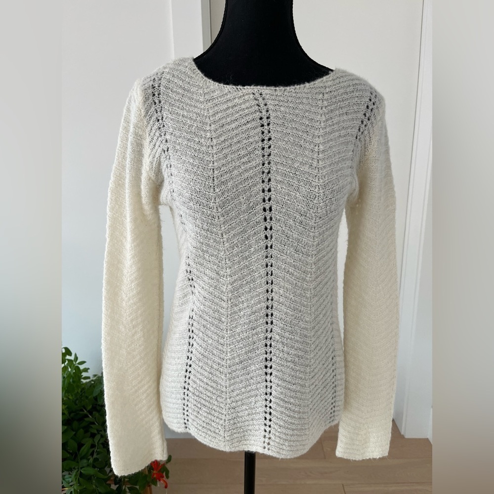 BARTOLINI Cream Colour Made Italy Mohair Blend Soft Sweater Neutral Coastal Cozy